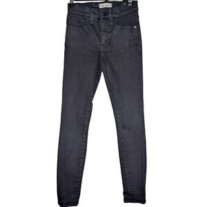 Madewell Women's 9" High-Rise Skinny Light Wash Black Jeans Size 24